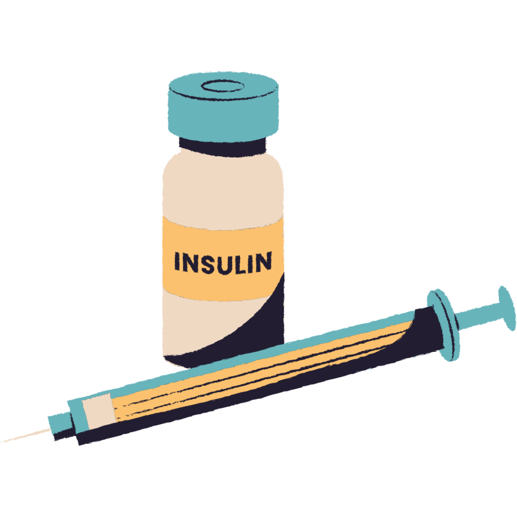 insulin vial and syringe